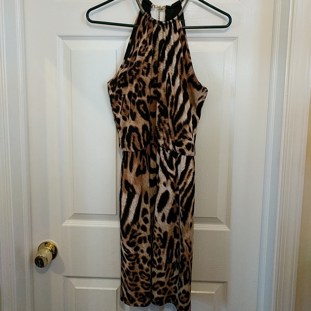 Leopard print dress.
